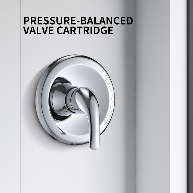 PROOX Chrome Shower Handle Valve Trim Kit Shower Valves Wayfair Canada